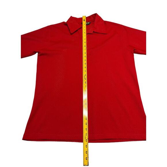 Vintage Spanjian Solid Red Collared Jersey - 80โs Sportswear /โ Costume - size L - Picture 5 of 5